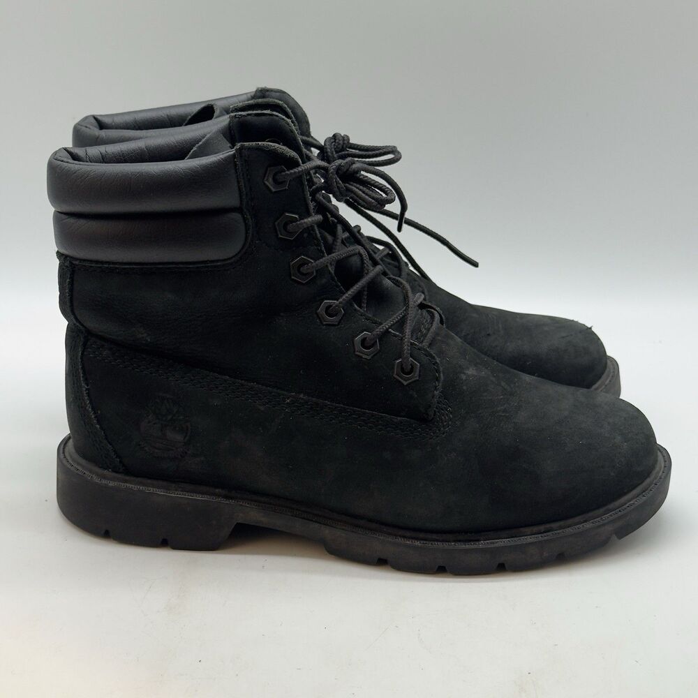 Timberland Premium Nubuck Leather Boots Womens 7 Black 400g PrimaLoft Waterproof
